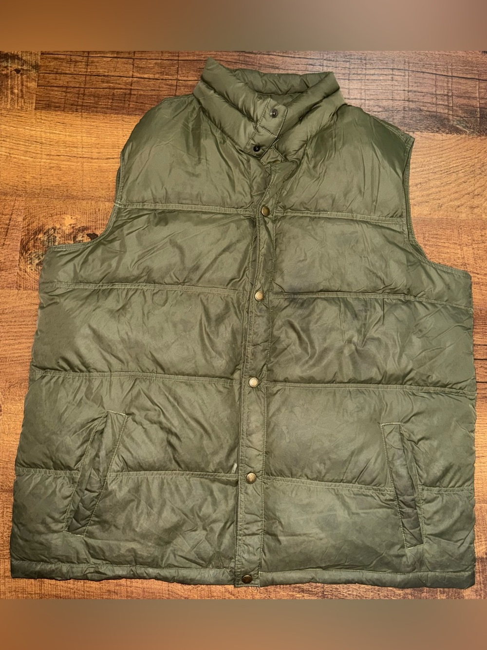 Lands' End Men's Down Puffer Vest in Green XL